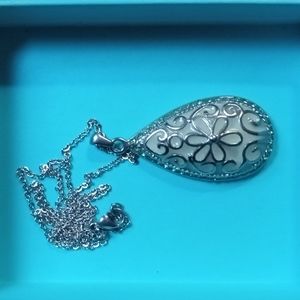 Flower and Swirl Necklace